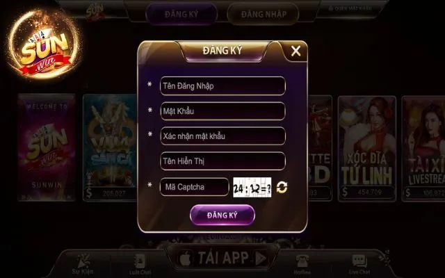 Đăng ký Sunwin trải nghiệm slots